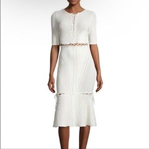 Jonathan Simkhai White Textured Dress